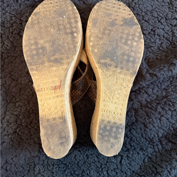Jimmy Choo Brown and tan Wedge Sandals - Picture 5 of 9